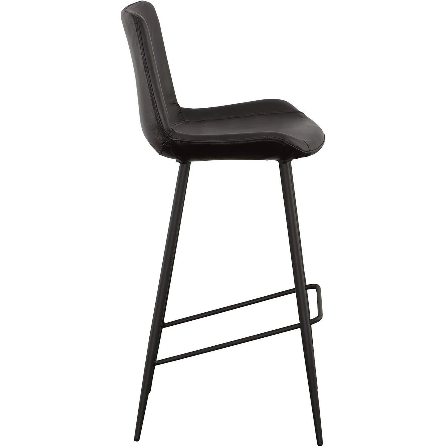 003 SI-2635988 | Additional Silo | Nadia Leather Bar Stool by Fairfield Chair in black and matte black. Made from metal, leather in a unique style.