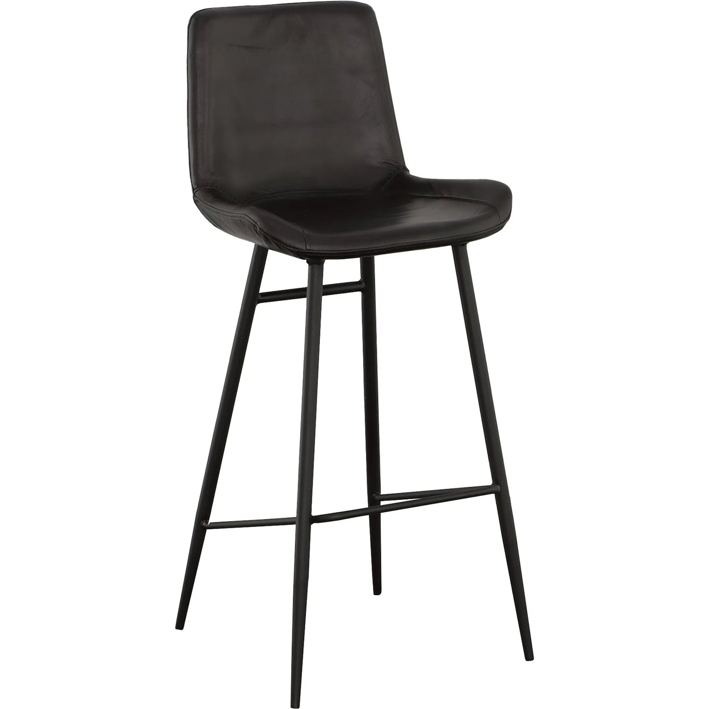 000 SI-2635988 | Primary Silo | Nadia Leather Bar Stool by Fairfield Chair in black and matte black. Made from metal, leather in a unique style.