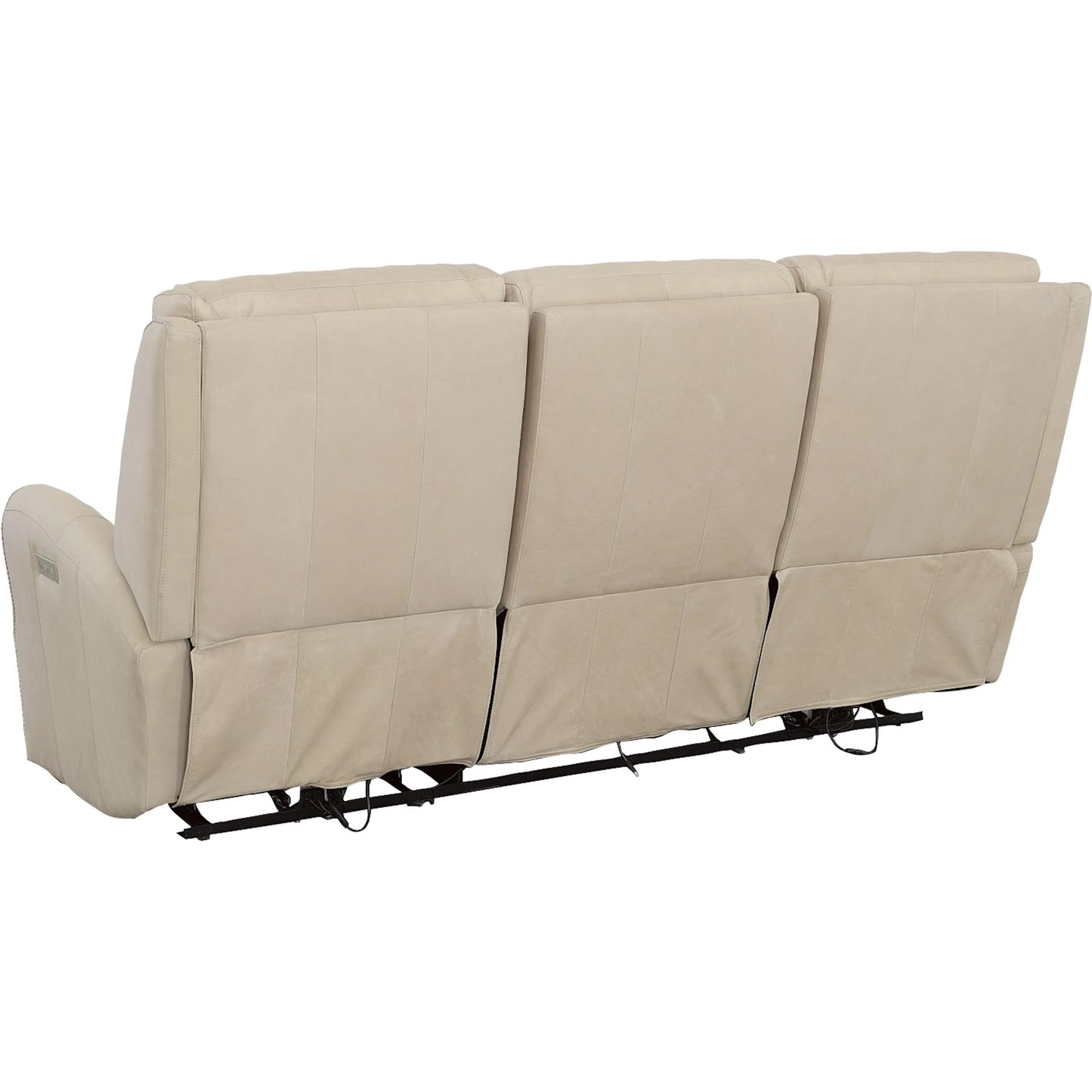 002 SI-2635992 | Additional Silo | Ashley Power Left and Right Reclining Sofa by Fairfield Chair in tan and khaki leather. Made from maple solids in a unique style.