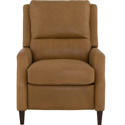 "The Leather Reserve" Tristan Power Recliner by Fairfield Chair in brown and tobacco. Made from rubberwood solids in a traditional style.