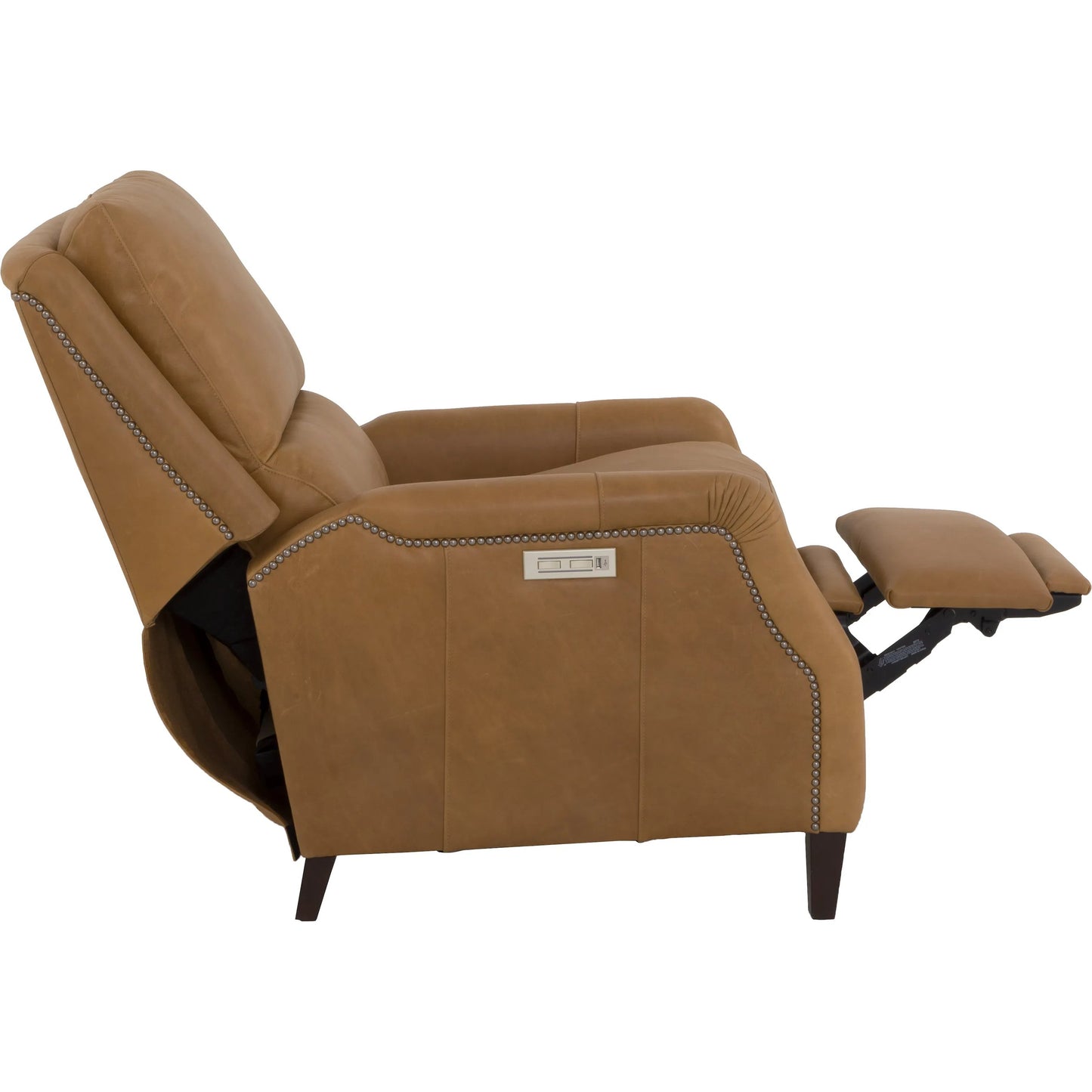 006 SI-2635994 | Additional Silo | "The Leather Reserve" Tristan Power Recliner by Fairfield Chair in brown and tobacco. Made from rubberwood solids in a traditional style.