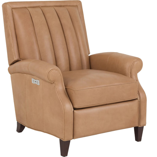 000 SI-2635997 | Primary Silo | "The Leather Reserve" Rohan Power Recliner by Fairfield Chair in brown and tobacco. Made from maple solids in a traditional style.