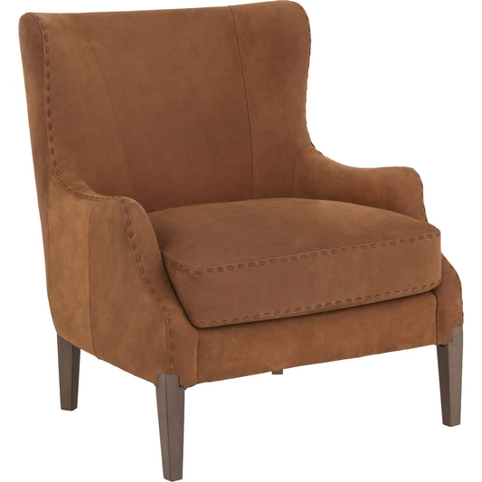 000 SI-2635998 | Primary Silo | "The Leather Reserve" Maverick Lounge Chair by Fairfield Chair in brown and mica. Made from maple solids in a modern style.