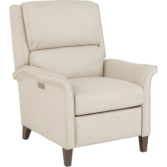 000 SI-2635999 | Primary Silo | "The Leather Reserve" Cisco Power Recliner by Fairfield Chair in cream and mica. Made from maple solids in a traditional style.