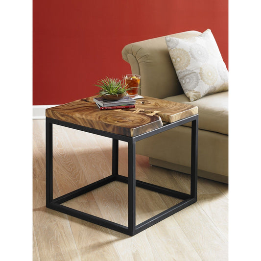 Martin Side Table by Phillips Collection in brown. Made from wood in a modern style.