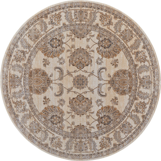 Celene Traditional Bordered Rug - 39KZF by Feizy in tan, ivory, brown. Made from viscose, polyester in a unique style.