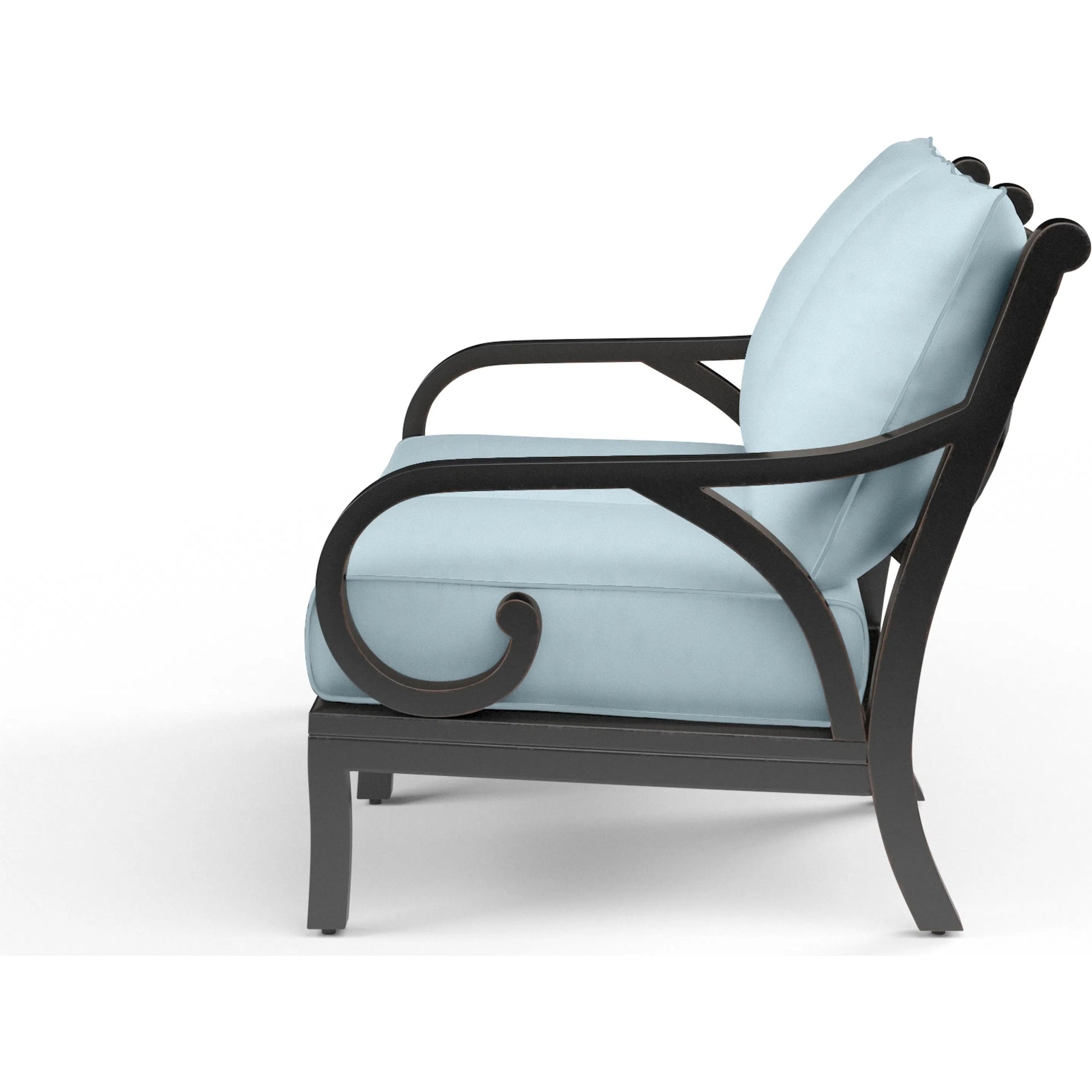 Monterey Outdoor Loveseat by Sunset West in browns. Made from aluminum in a cottage & farmhouse style.