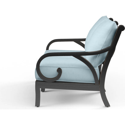 Monterey Outdoor Loveseat by Sunset West in browns. Made from aluminum in a cottage & farmhouse style.