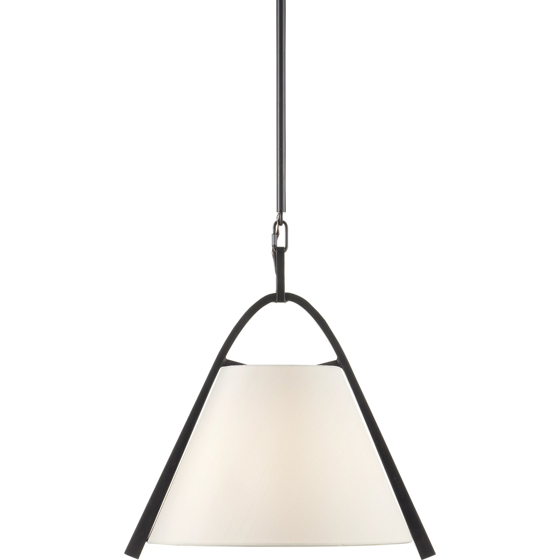 Frey Pendant by Currey and Company in satin black, brushed brown. Made from metal in a transitional style.