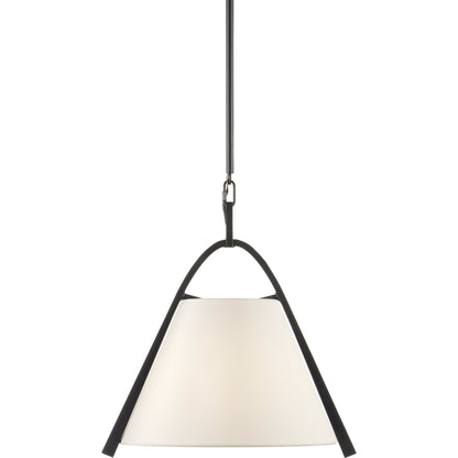 Frey Pendant by Currey and Company in satin black, brushed brown. Made from metal in a transitional style.