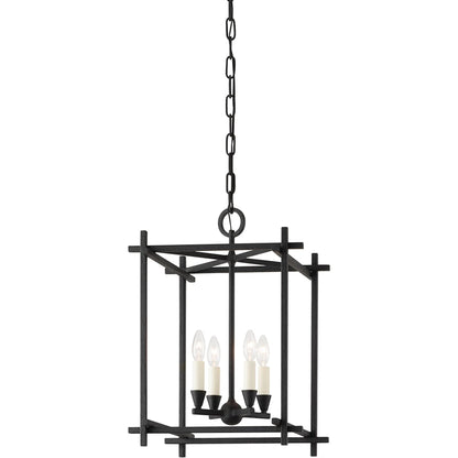 Huck Lantern by Troy. Made from aluminum, stainless steel in a transitional style.