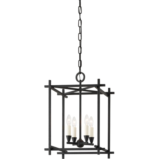 Huck Lantern by Troy. Made from aluminum, stainless steel in a transitional style.
