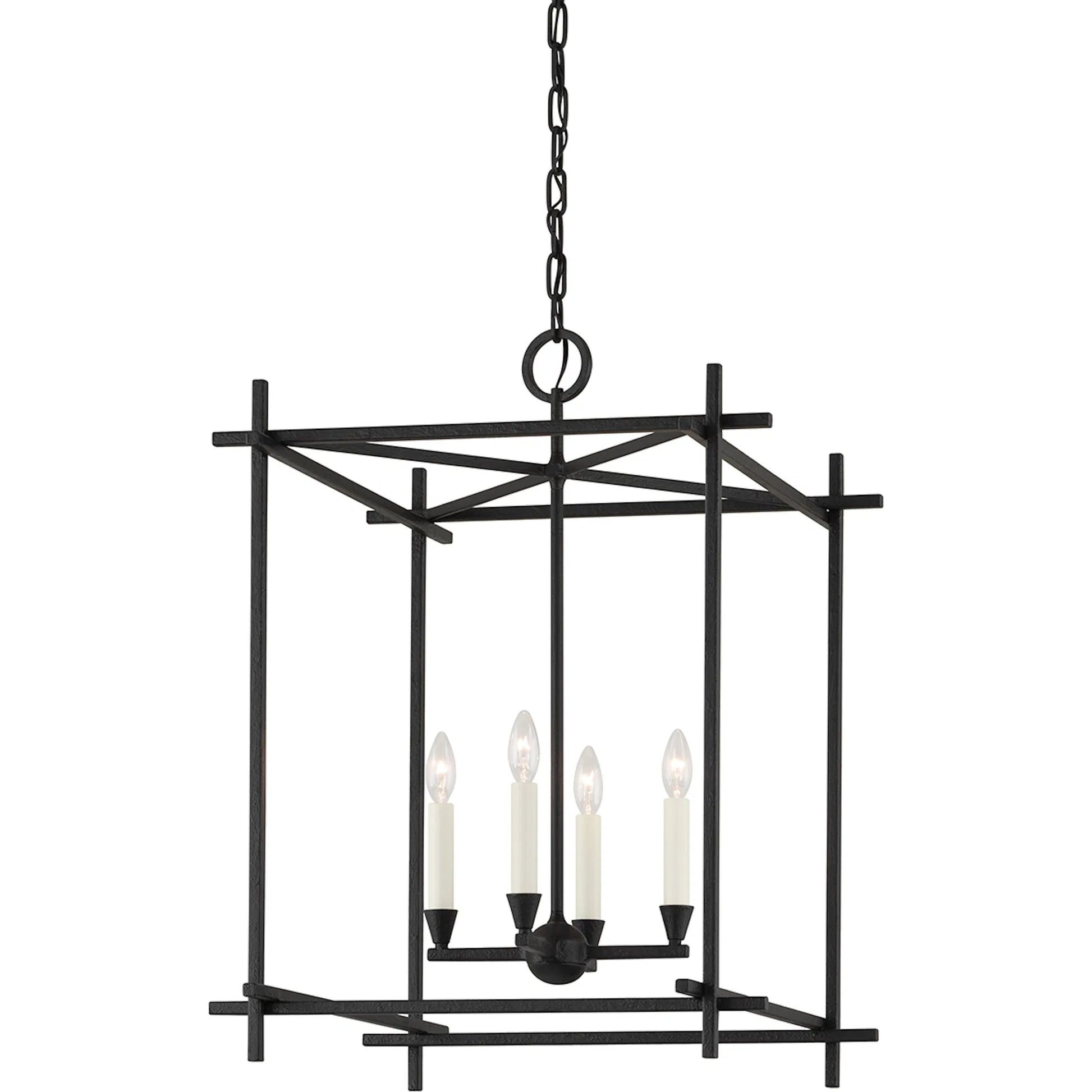 Huck Lantern by Troy. Made from aluminum, stainless steel in a transitional style.