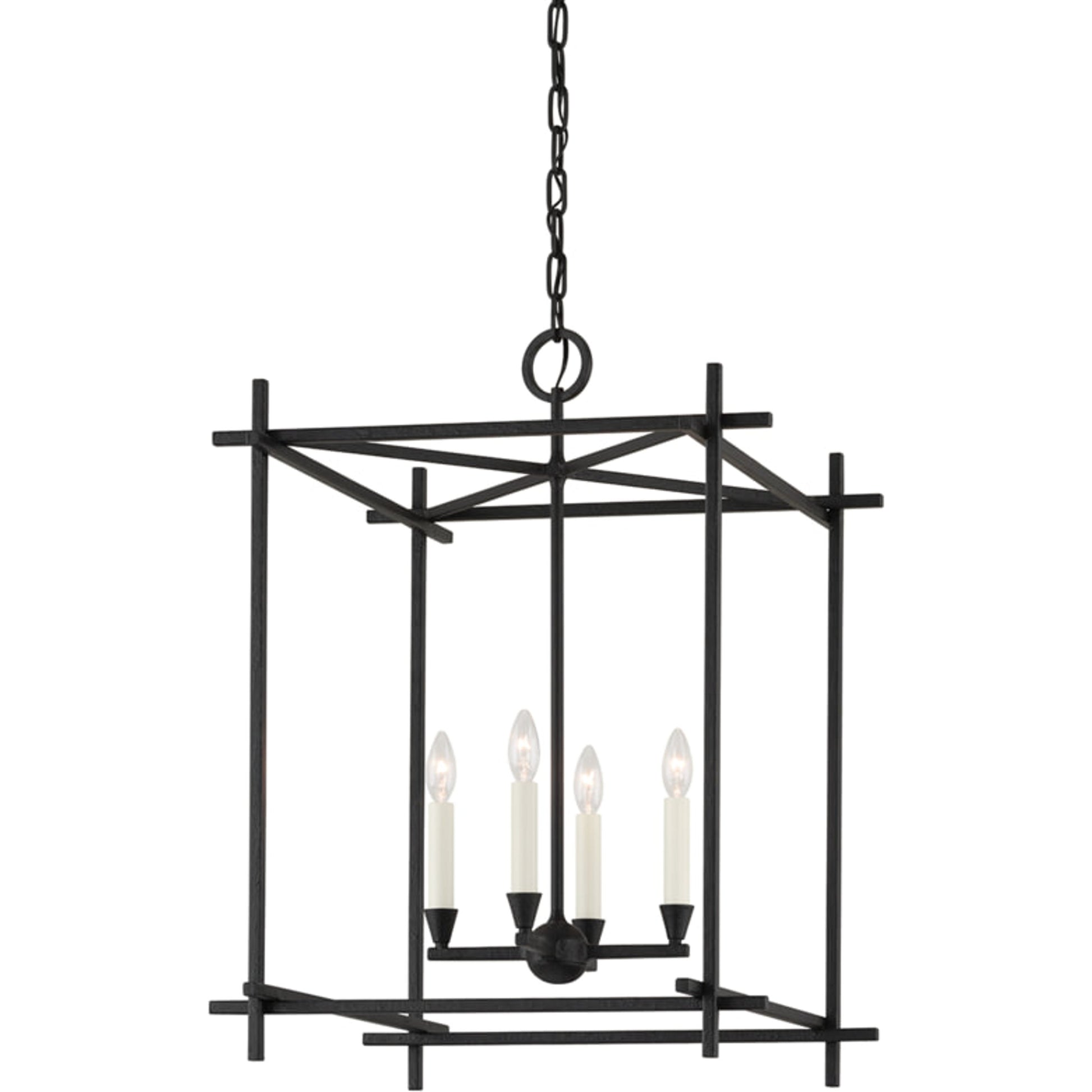 Huck Lantern by Troy. Made from aluminum, stainless steel in a transitional style.
