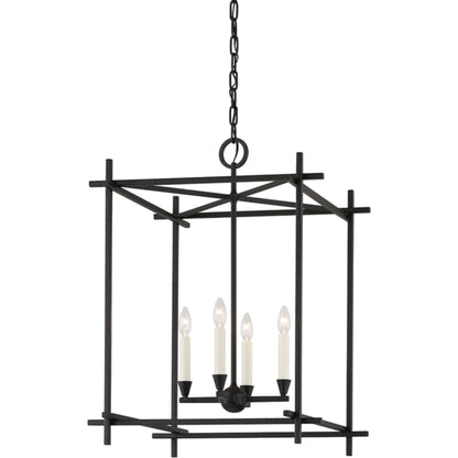 Huck Lantern by Troy. Made from aluminum, stainless steel in a transitional style.