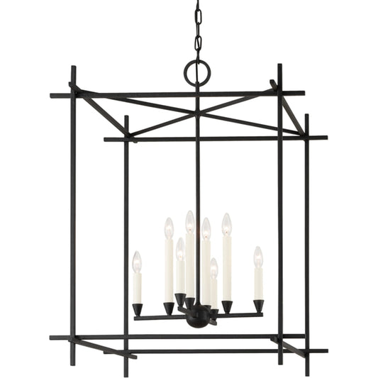 Huck Lantern by Troy. Made from aluminum, stainless steel in a transitional style.