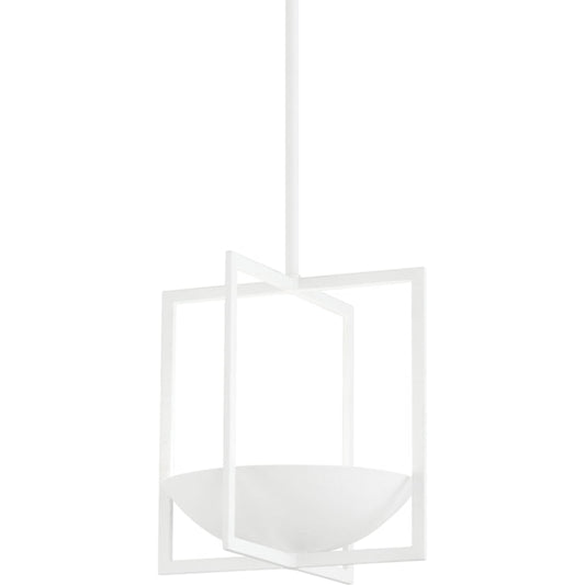Loki Pendant by Troy in gesso white. Made from aluminum, stainless steel in a modern style.