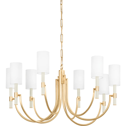 Gustine 8 Light Chandelier by Troy. Made from iron in a transitional style.