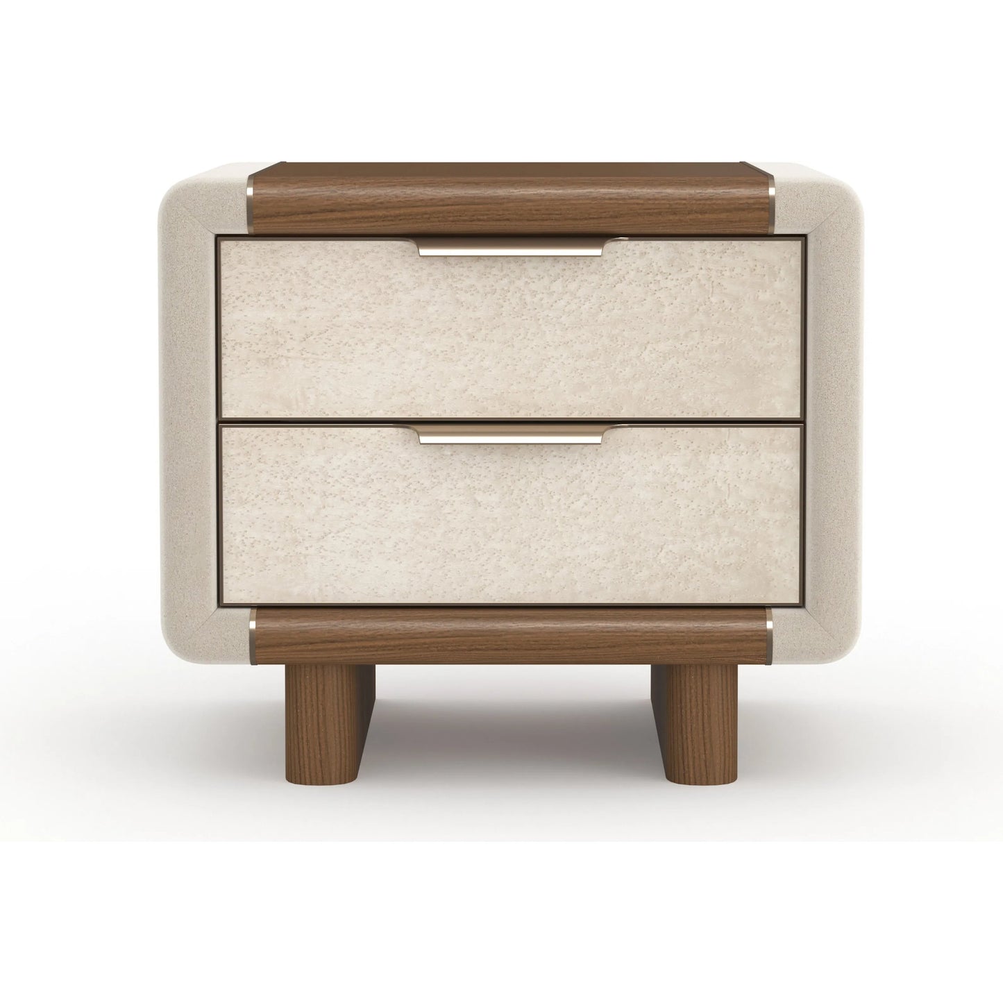 004 SI-2370747 | Additional Silo | Botero Small Nightstand by Caracole in retro walnut. Made from unique in a transitional style.