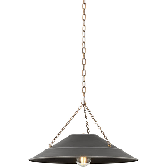 Arcane Pendant by Troy in patina brass. Made from brass in a modern style.