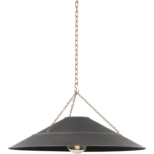 Arcane Pendant by Troy in patina brass. Made from brass in a modern style.