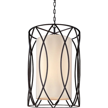 Sausalito Pendant by Troy. Made from hand worked iron in a transitional style.