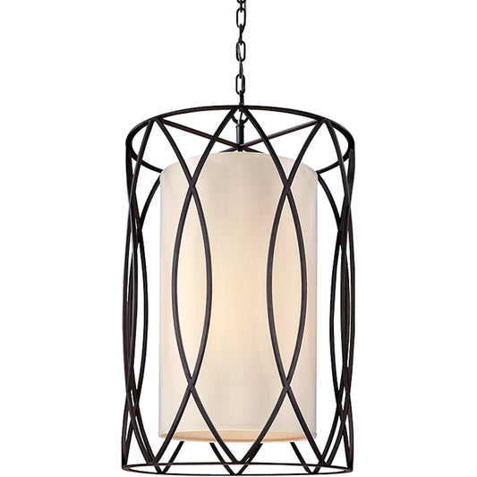 Sausalito Pendant by Troy. Made from hand worked iron in a transitional style.