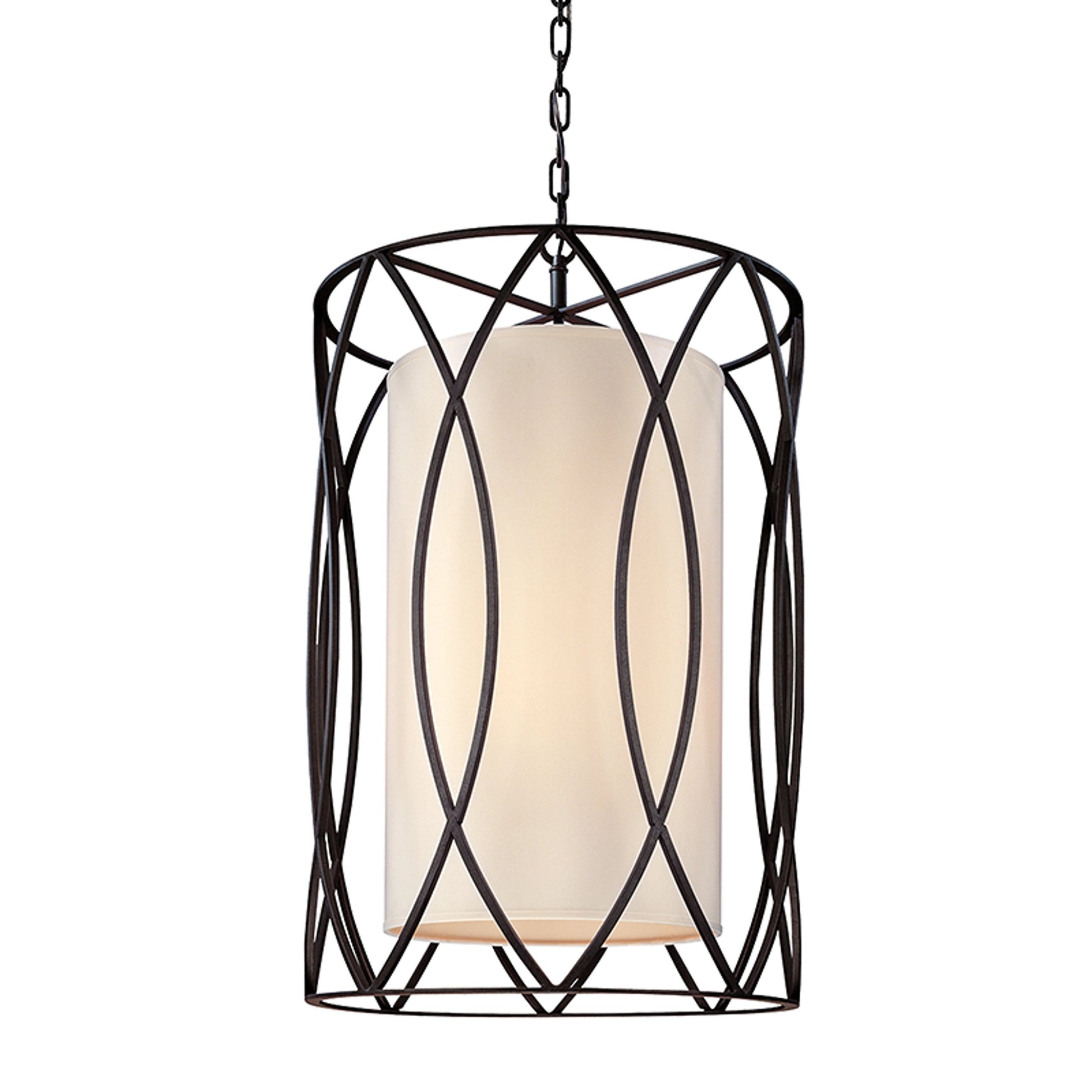 Sausalito Pendant by Troy. Made from hand worked iron in a transitional style.