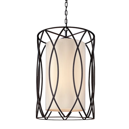 Sausalito Pendant by Troy. Made from hand worked iron in a transitional style.