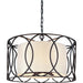 Sausalito Pendant Dining by Troy. Made from hand worked iron in a modern style.