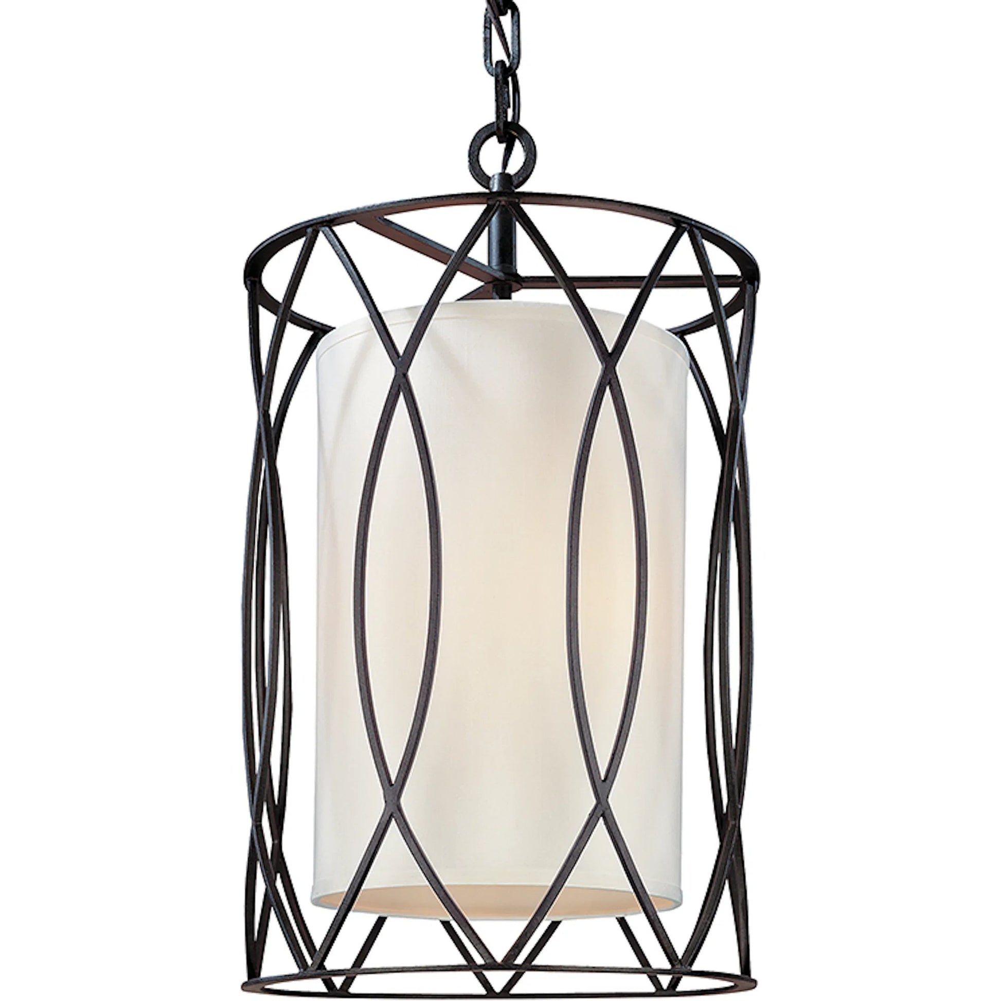 Sausalito Pendant by Troy. Made from hand worked iron in a transitional style.