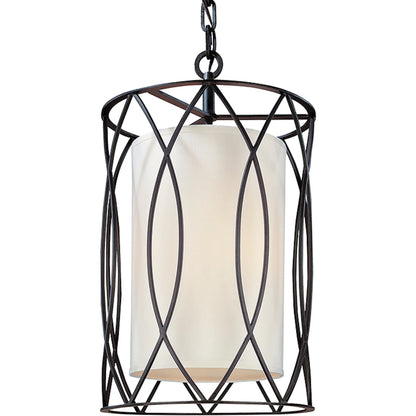 Sausalito Pendant by Troy. Made from hand worked iron in a transitional style.