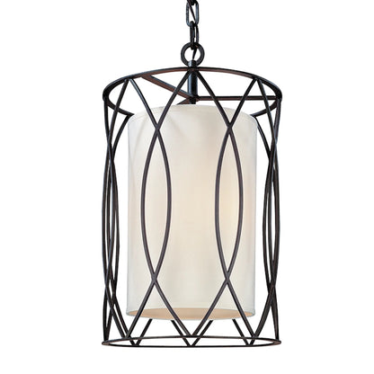 Sausalito Pendant by Troy. Made from hand worked iron in a transitional style.