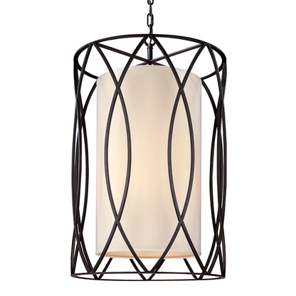 Sausalito Pendant by Troy. Made from hand worked iron in a transitional style.