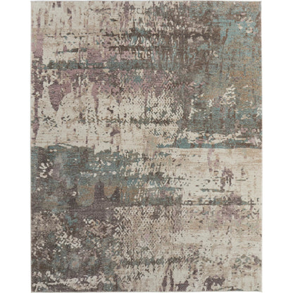 Eden EDN39QRF Rug by Feizy in ivory, blue, purple. Made from polypropylene in a unique style.