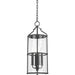 Burbank Exterior Lantern by Troy in textured black. Made from aluminum, stainless steel in a traditional style.