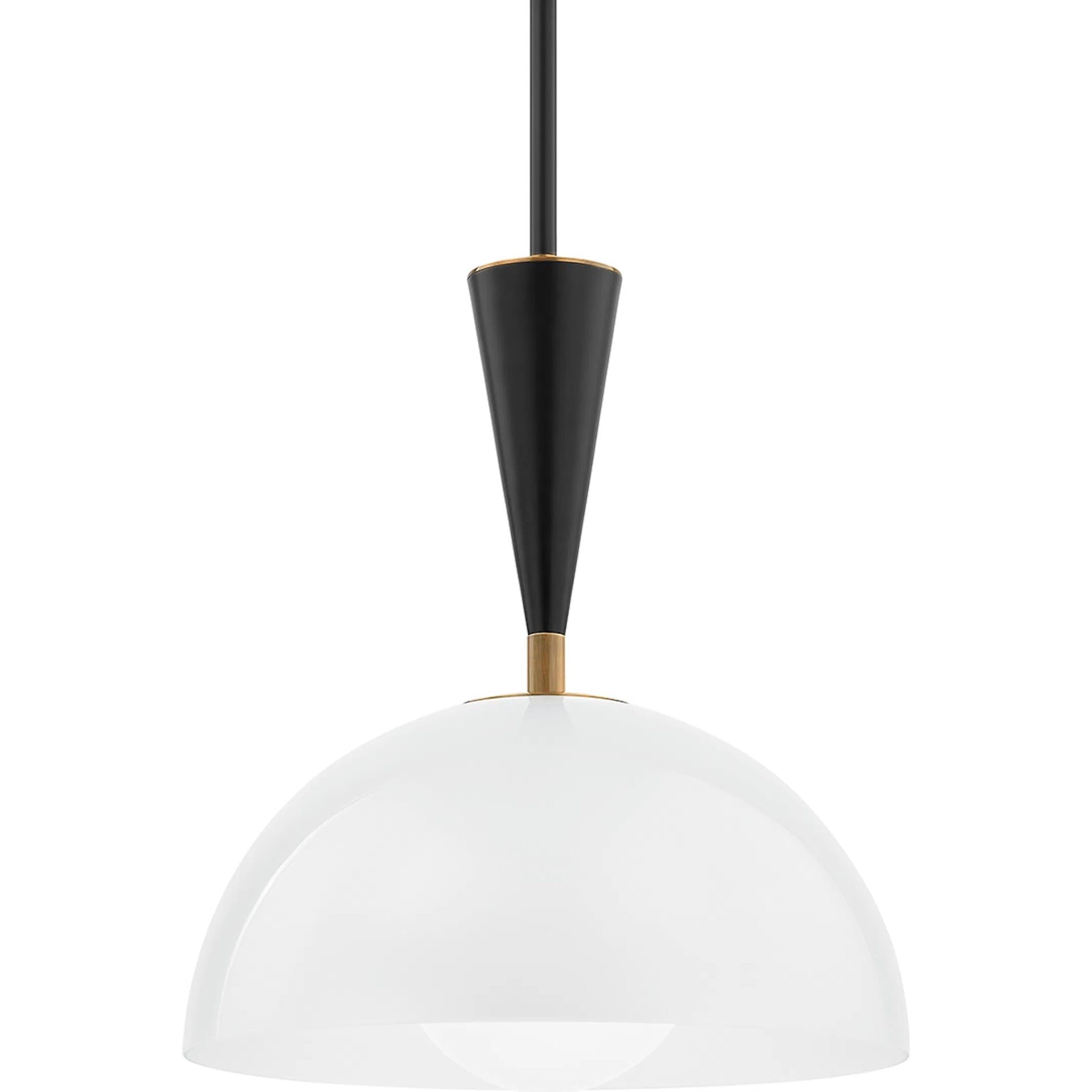 Payson Pendant by Troy in patina brass. Made from steel in a modern style.