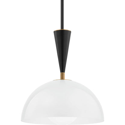 Payson Pendant by Troy in patina brass. Made from steel in a modern style.