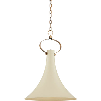 Radcliff 1 Light Pendant by Troy in patina brass, soft sand. Made from brass in a modern style.