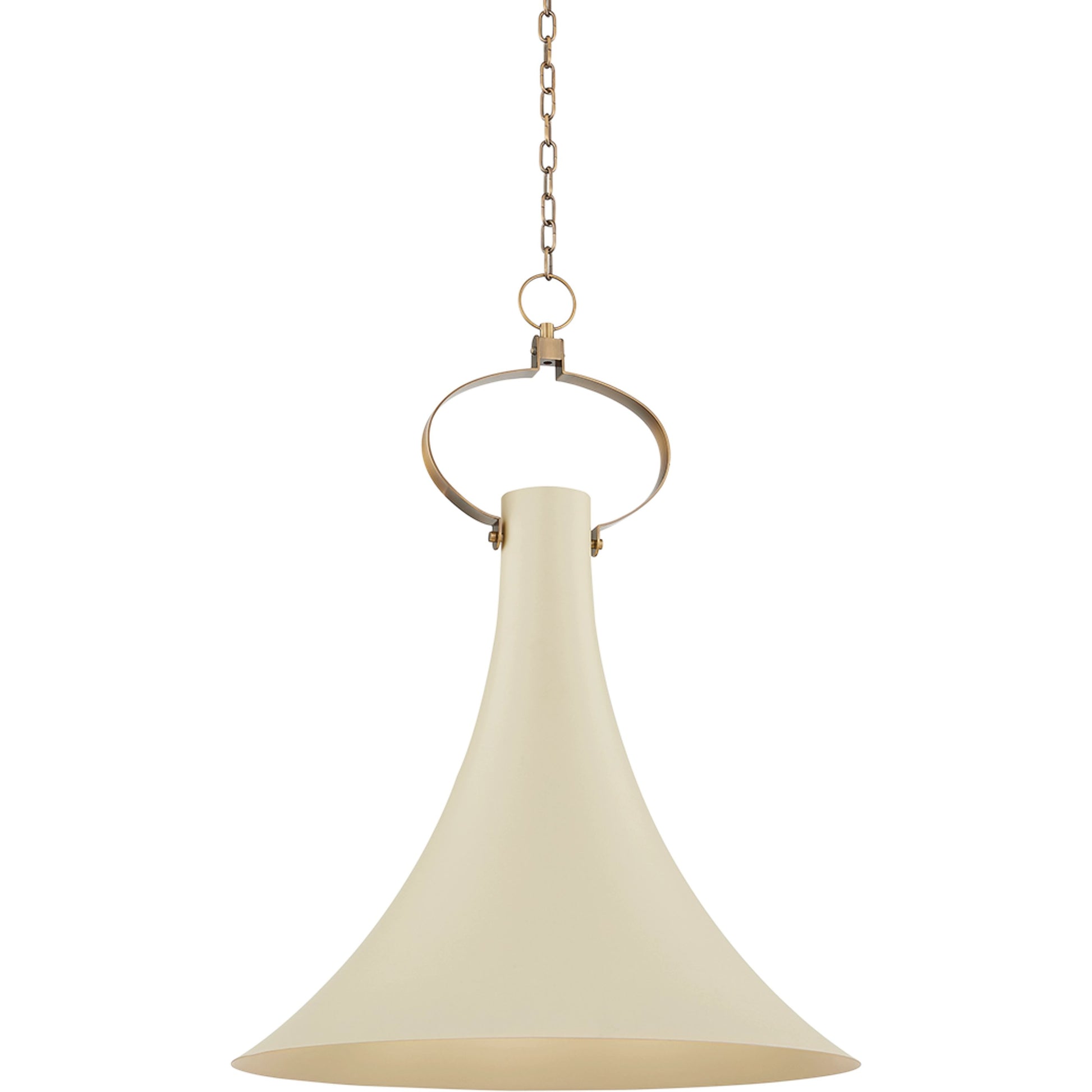 Radcliff 1 Light Pendant by Troy in patina brass, soft sand. Made from brass in a modern style.