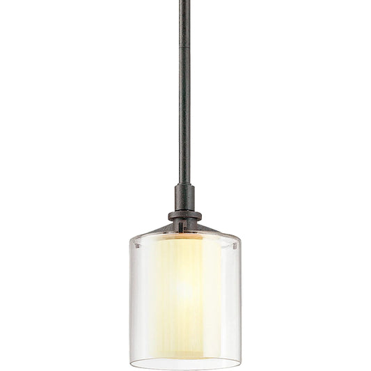 Arcadia Pendant Mini by Troy in french iron. Made from hand worked iron in a unique style.