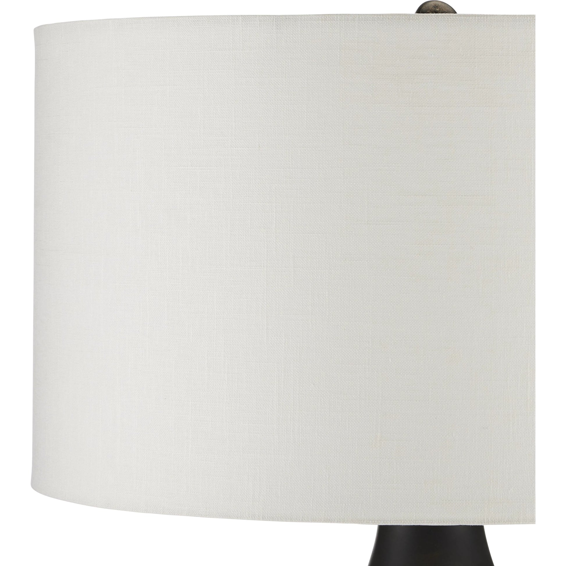 Brigadier Floor Lamp by Currey and Company in antique brass, black, whitewash. Made from aluminum in a modern style.