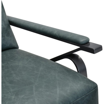 Elixir Power Recliner with Power Headrest by Hooker Furniture in dark gunmetal metal. Made from leather in a traditional style.