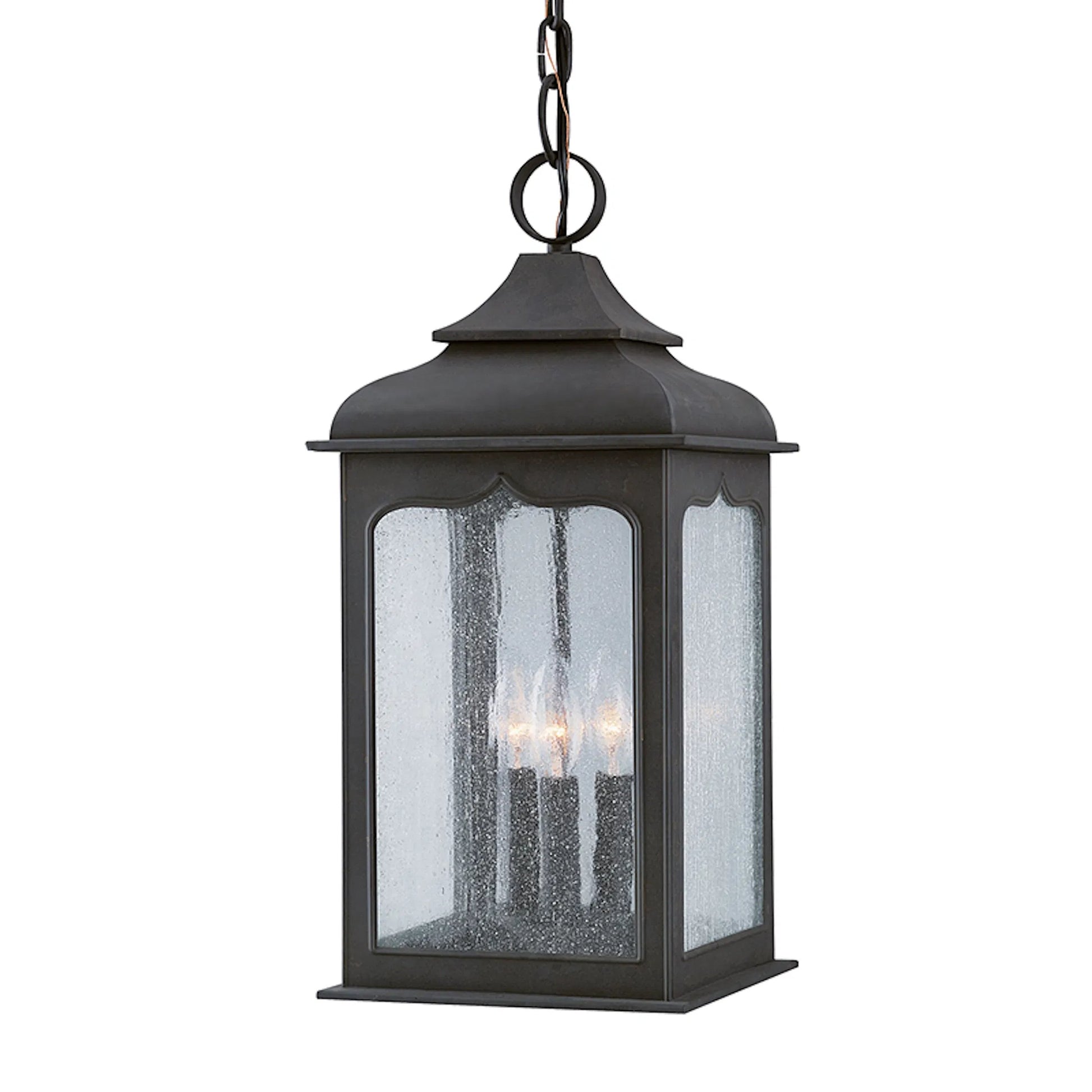 Henry Street Lantern by Troy in textured bronze. Made from unique in a cottage & farmhouse style.