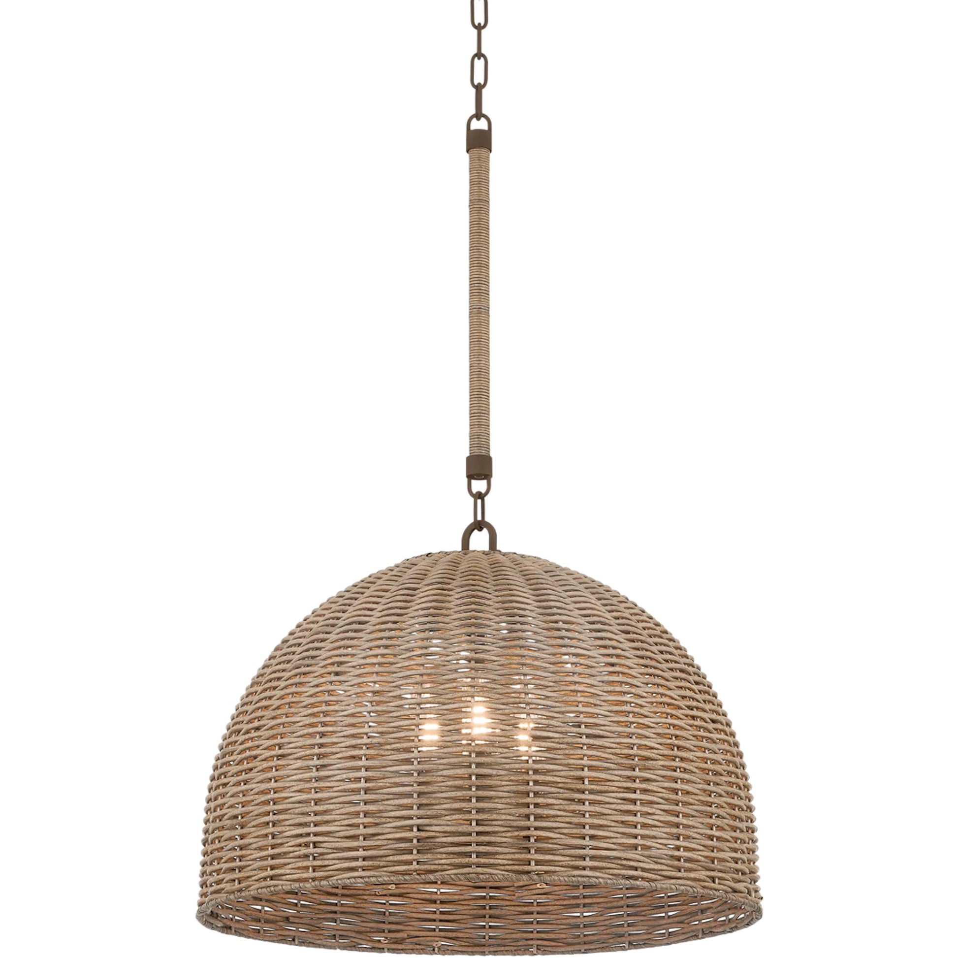 Huxley Exterior Pendant by Troy in textured bronze. Made from steel in a rustic style.