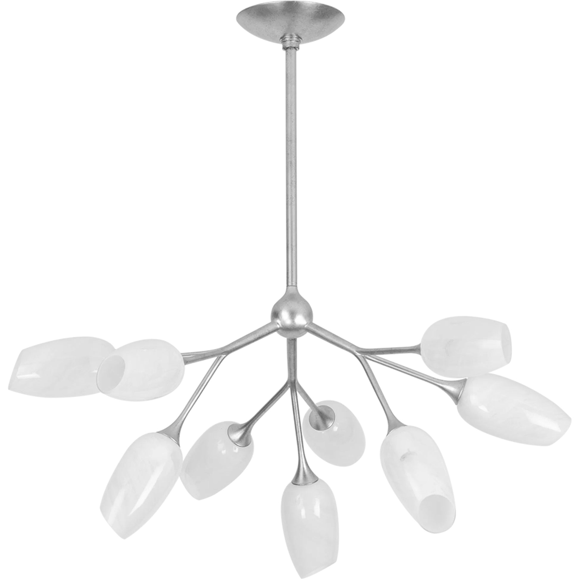 Aldean 9-Light Chandelier by Troy in vintage gold leaf. Made from iron, steel in a modern style.