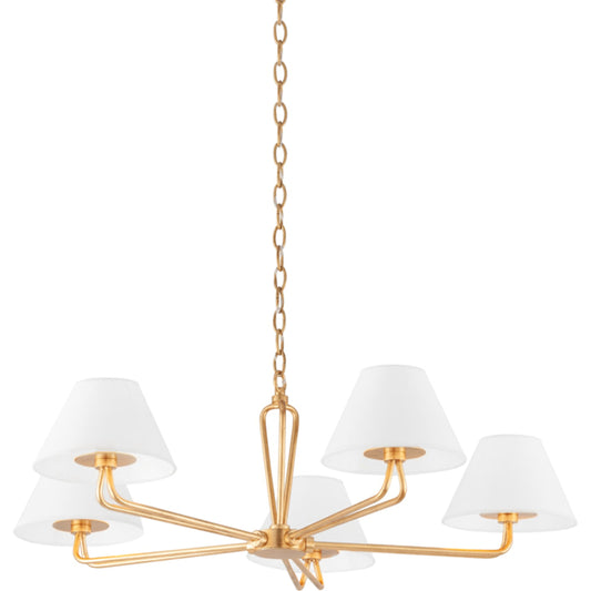 Ozias Chandelier by Troy. Made from aluminum, stainless steel in a traditional style.
