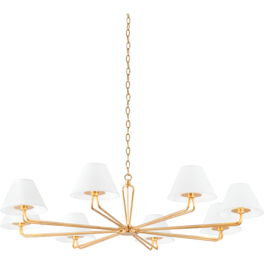 Ozias Chandelier by Troy. Made from aluminum, stainless steel in a traditional style.