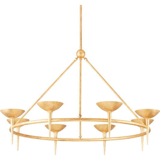 Cecilia Chandelier by Troy. Made from aluminum, stainless steel in a unique style.