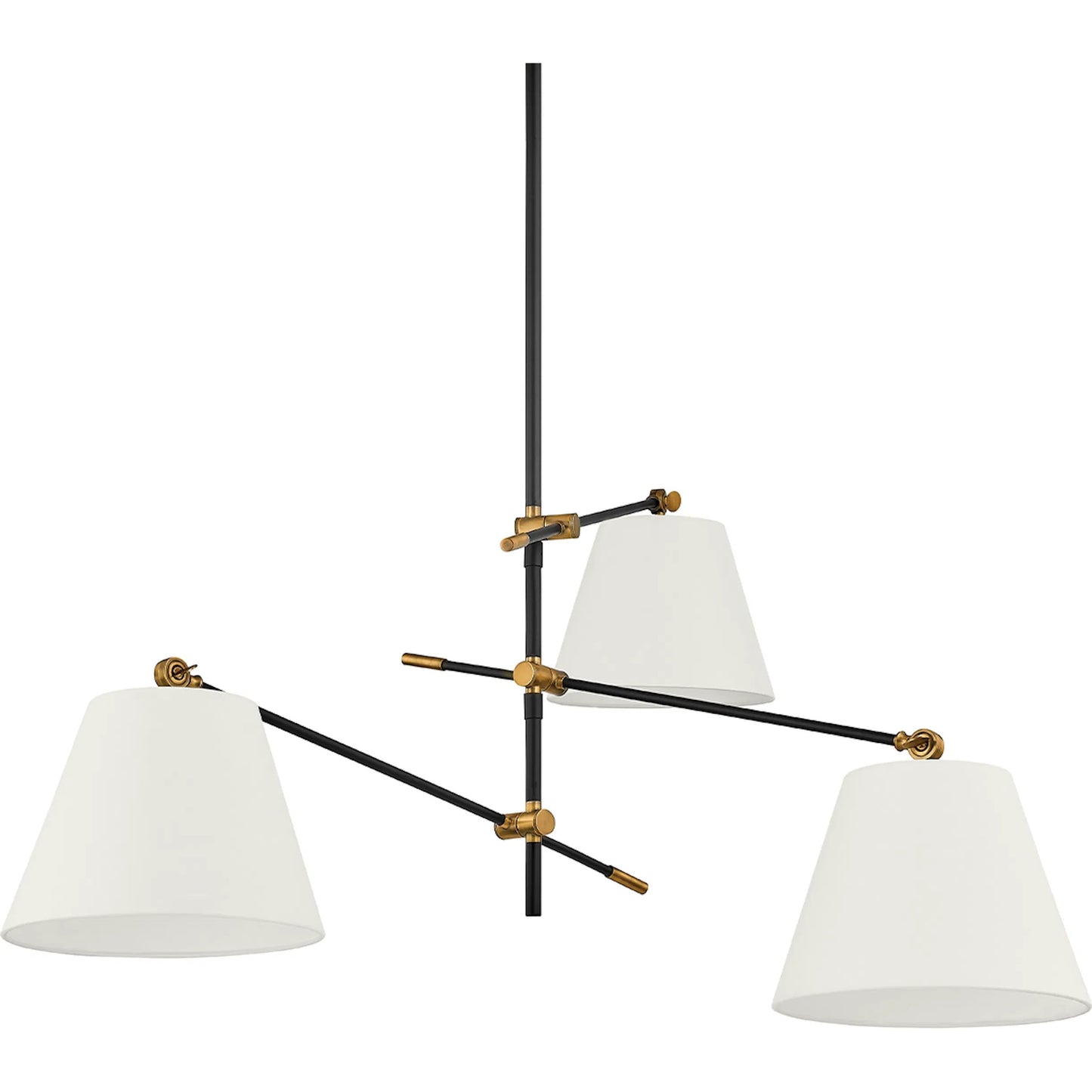 002 SI-2030207 | Primary Silo | Navin Chandelier by Troy in patina brass. Made from steel in a modern style.